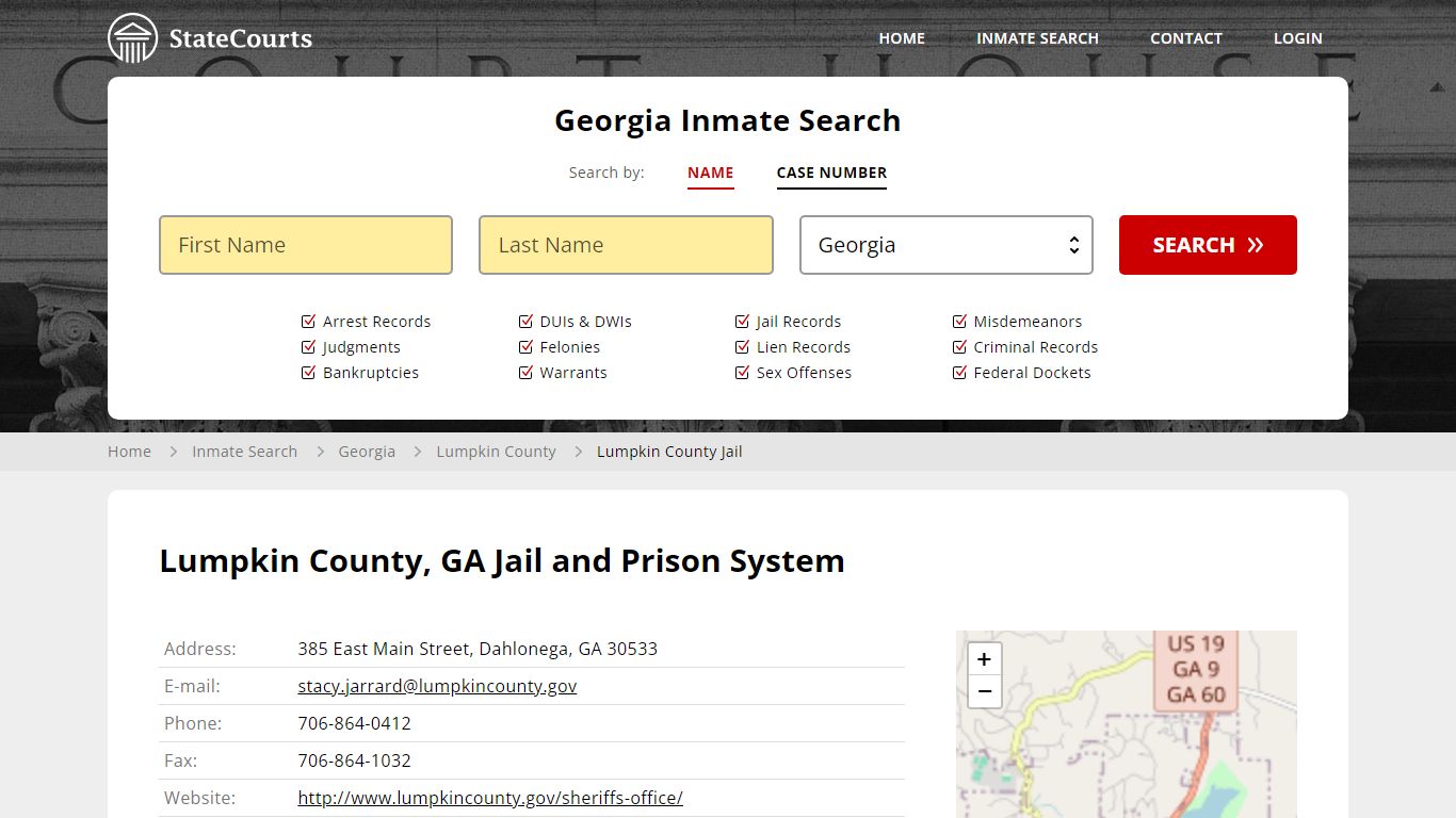 Lumpkin County Jail Inmate Records Search, Georgia - StateCourts